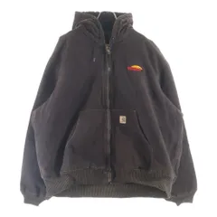 CARHARTT (カーハート) 00S ACTIVE JACKET ZIP UP PARKA 05年 メキシコ製 アクティブジャケット ジップアップ パーカー ブラウン J130 DKB