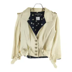 CHANEL (シャネル) 08SS ラムレザーライダース ジャケット ココボタン ホワイト P33031W04138のサムネイル