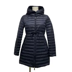 MONCLER(モンクレール) ダウンコート サイズ0 XS レディース美品  BARBEL(バーベル) ネイビー 長袖/LONGUE SAISON/ジップアップ/冬 ダウン