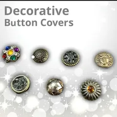 【即決ご希望額はコメントへ】 90s　アンティーク調　ボタンカバー　７個セット　アレンジ　コーデ　ユニセックス　エスニック　ボヘミアン　ヴィンテージ風　レトロ　ボタン　多色　シルバー　ゴールド　装飾　リメイク　個性的　お洒落　アクセサリー　ラグジュアリー