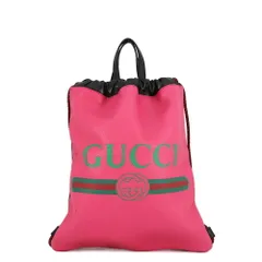 グッチ バックパック ドローストリング ロゴ ナップサック レザー 523586 GUCCI バッグ リュックサック