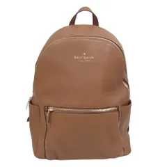 Kate Spade ケイトスペード ミディアム バックパック レザー リュック ブラウン系【中古】