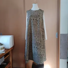 Aラインロングワンピース　チュニック　着物リメイク「326」ハンドメイド