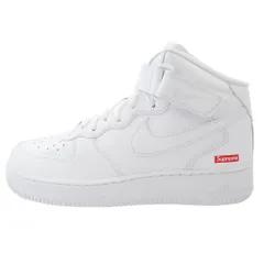 Supreme シュプリーム FZ8784-100 × NIKE AIR FORCE 1 MID エアフォース 1 ミッド カット スニーカー ホワイト ホワイト系 27cm【新古品】【未使用】【中古】