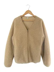 ユニクロ UNIQLO ボア ジャケット 長袖 無無地ジップアップ サイズM ブラウン QQQ