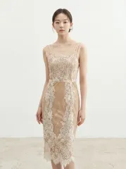 ラグジュアリー フェミニン レースワンピース