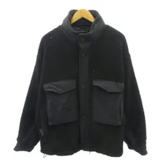 ビームス BEAMS M-65 フリースジャケット ボア ブルゾン 切替 ナイロン L 黒 ブラック 11-18-0033-803 0130