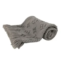 LOUIS VUITTON(ルイヴィトン) マフラー エシャルプ・ロゴマニア M74742 グリペルル モノグラム柄 ウール、シルク