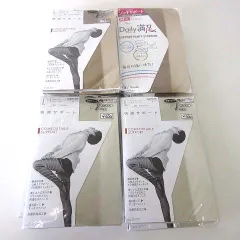 グンゼ GUNZE イフィー IFFI 福助 Daily 満足 パンスト パンティストッキング 15枚 セット L ブラウン グレー 快適サポート 抗菌 防臭 加工 未開封 美品