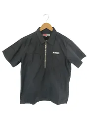 エクストララージ X-LARGE プルオーバー シャツ ハーフジップ 半袖 プリント ロゴ ブラック サイズL QQQ