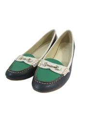 リーガル REGAL ビット パンプス ウッド ヒール サイズ24 1/2 マルチカラー QQQ