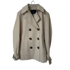 【美品】ReFLEcT リフレクト ショート丈トレンチコート 腰ベルト付 ベージュ サイズ42【ZK77】