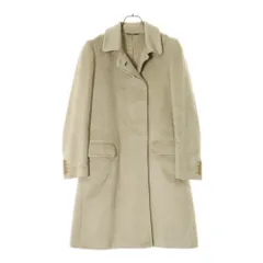 HELMUT LANG (ヘルムートラング) 00S Archive 本人期 シャギー 比翼デザイン チェスターロングコート ベージュのサムネイル