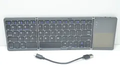 【送料無料】 折りたたみ Bluetooth キーボード タッチパッド付き iOS Android Windows対応 充電式 薄型