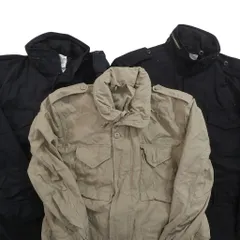 古着卸 まとめ売り 米軍民間 M-65 ミリタリー 3枚セット (メンズ M ) ベージュ ブラック 中古 古着 ND7363