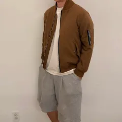 ヴィンテージ ブラウン ウール ブルゾン ジャケット