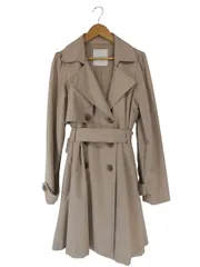 ダズリン dazzlin トレンチ コート ダブル べトレンチ コート ベルト 無地 サイズ M ベージュ QQQ