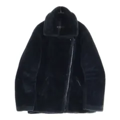 GUESS (ゲス) フェイクファー フリースライダースジャケット レディース ブラック