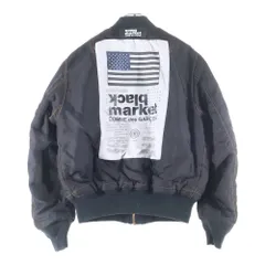 BLACK MARKET COMME des GARCONS (ブラックマーケット コムデギャルソン) ×Alpha MA-1 アルファ リバーシブルブラッドチットボンバージャケット ブラック OS-J001