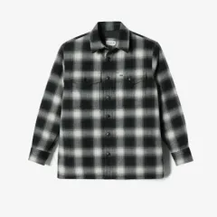 LACOSTE メンズ ウール混 CHECK シャツ