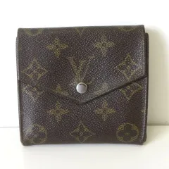 ルイヴィトン LOUIS VUITTON 財布 二つ折り Wホック モノグラム ポルトモネ ビエ カルト クレディ M61660 コンパクト ウォレット 茶 ブラウン