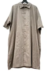 ワイズ Y's 24-25AW BORN PRODUCTシリーズ COTTON TWILL HALF SLEEVE DRESS ロングシャツ ヨウジ 日本製 BEIGE ブラウン系  YB-D83-002 ワンピース ベージュ SIZE2 104LT-356のサムネイル