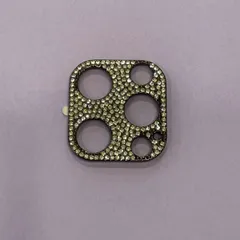 iPhone12 ProMaxカメラレンズカバー（ラインストーン付き）ブラック　cam-020【M】
