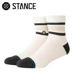 STANCE スタンス ソックス BOYD QTR / GREY クォーター 靴下 ラインソックス SOCKS A356A23BOY