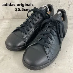 adidas originals アディダスオリジナルス STAN SMITH スタンスミス FX5499 オールブラック 黒 ブラック レザー ローカット スニーカー 25.5cm 靴 シューズ カジュアル ビジネス 仕事 通勤 通学 定番 紐靴 ★ ■■