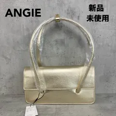 新品 未使用 ANGIE アンジェ ワイドスクエアハンドバッグ ゴールド メタリック 鞄 ボストンバッグ スクエアバッグ ハンドバッグ 肩掛け 手提げバッグ 縦型 長方形 合成皮革 フェイクレザー 横長 マチあり 上品 オケージョン 結婚式 二次会 ★ ■■