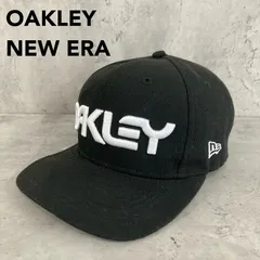 OAKLEY×NEW ERA オークリー ニューエラ 9FIFTY ナインフィフティー ORIGINAL FIT オリジナルフィット キャップ 帽子 スナップバック フラットバイザー 3D 刺繍 ロゴ ポリエステル ブラック ★ ■■