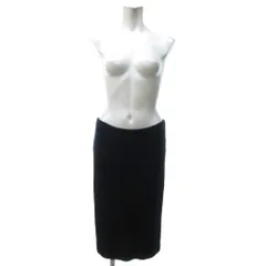 ラルフローレン RALPH LAUREN タイトスカート ゴムスカート ひざ丈 Iライン リネン混 黒 ブラック S