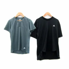 アディダス adidas スポーツウェア Tシャツ カットソー 半袖 ラウンドネック ロゴプリント 2点セット おまとめ M 緑 黒 /SY3