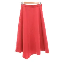 トゥモローランド TOMORROWLAND 美品 フレアスカート ロング丈 アシメントリー ウール カシミヤ混 32 ピンク /NL