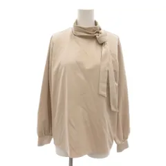 グリーンレーベルリラクシング ユナイテッドアローズ green label relaxing 美品 クロディ ボウタイ プルオーバー カットソー ベージュ /NL ■YHS10