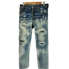 ディースクエアード DSQUARED2 ダメージリペア加工 ストレッチ スケーター デニムパンツ メンズ JPN：42 