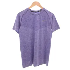 ナイキ NIKE 美品 Tシャツ カットソー ランニングウエア M パープル 紫 /YJ ■YHS9