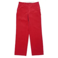 ポロラルフローレン POLO RALPH LAUREN 90s 90年代 ノータック 太畝コーデュロイパンツ レアカラー 定番モデル USA ヴィンテージ アメリカ 古着 メンズ パンツ レッド / 赤 W34 L32【中古】