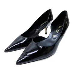 バリー BALLY セパレート パンプス エナメル レザー ポインテッドトゥ ヒール 37 約23cm 黒 ブラック IBO79 0912