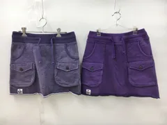 チャムス CHUMS ミニスカート 裏起毛 M 2点セット まとめ売り パープル系 2601WS152