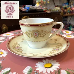 MP099) 50年代 Noritake ノリタケ 1802 カップ＆ソーサー 金彩 ビンテージ アンティーク 現状品