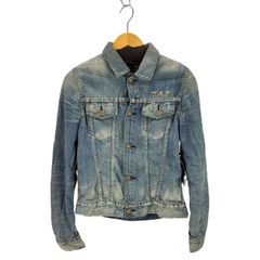 ティーエムティー TMT ロゴ刺繍 デニムトラッカージャケット Y2K グランジ メンズ JPN：M 