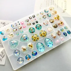 楕円 半円 水滴 シリコンモールド ハート ネックレス ペンダント イヤリング アクセサリー 宝石 パーツ シリコン モールド 型 抜き型 レジン キット 道具しずく ドロップ 丸 garden】 半円 半球 正方形 長方形 球体 【Ever 四角 ハート (