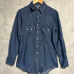 Rockmount(ロックマウント) 【USA製】デニム ウエスタンシャツ 14.5★インディゴ ダイヤモンドスナップ 3角ポケット アメカジ ヴィンテージ ビンテージ 70s 80s 90s カウボーイ 長袖 ゆるだぼ 春服 古着
