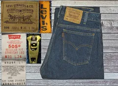 ✅️ 濃いめ W31 リーバイス Levis ビンテージ 1990s ジッパーフライ 505 メキシコ製 40505-0215 デニムパンツ ジーンズ