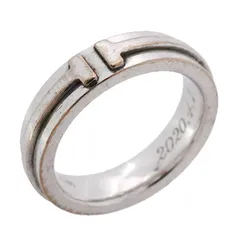【6jab0608】ティファニー リング Tナロー K18WG ホワイトゴールド 7.5号【中古】レディース