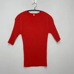 リブニット 半袖Tシャツ (M)