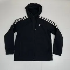 アディダス adidas ブラック 3本線 WHO ウィンドジャケット L (ユニセックス オススメ)
