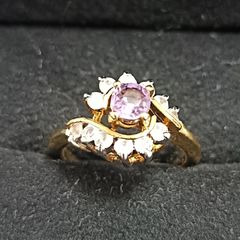美麗❗️素敵なピンク✨インペリアルトパーズ✨ゴールドリング✨約15号 