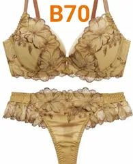 新品  B70 金の谷間ブラ  チュチュアンナ B70 M  上下セット   ブラ Tバック  刺繍 高級ライン  定価 4708円  89